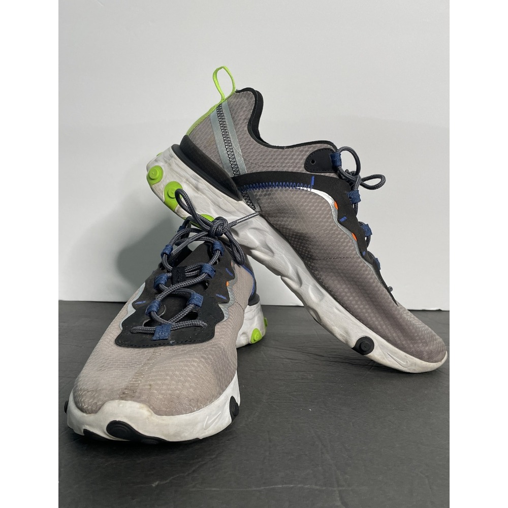 Nike React Element 55 SE 'Grey Volt' Athletic Shoes Men's Size 11